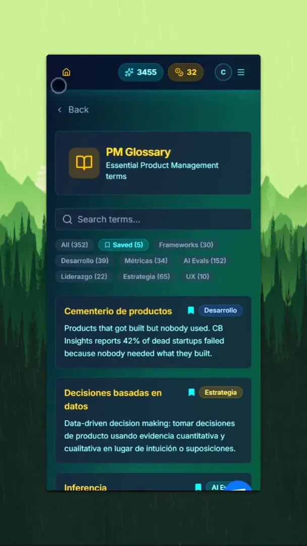 Demo de gameplay: la vista de embajadores de Product Legends en móvil
